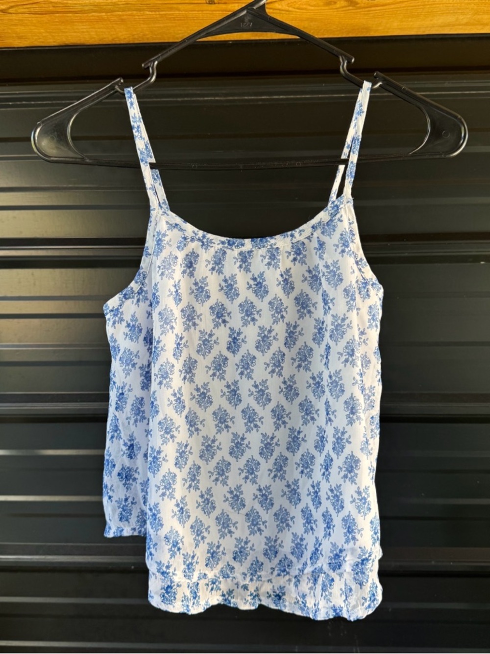 Girl’s Abercrombie Kids White Camisole with Blue Floral Print